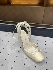 Christian Louboutin Cassia Lace Up 100mm Strappy Pumps Crepe Satin White - 5
