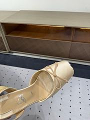 Christian Louboutin Cassia Lace Up 100mm Strappy Pumps Crepe Satin Creme - 5