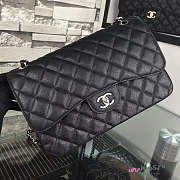 Chanel Jumbo Double Flap Bag Original Caviar Leather silver hardware - 6