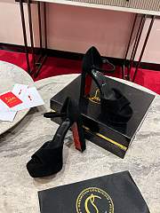 Chrisitian Louboutin Sandaloo 130 mm Strappy sandals Black Suede leather - 4