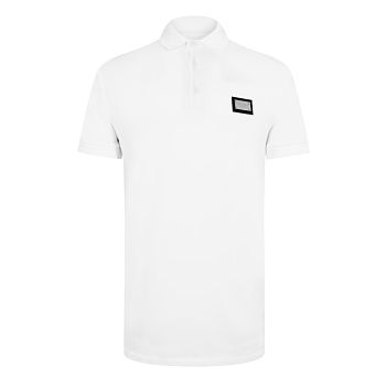 DOLCE AND GABBANA Men'S Plain Piqué Cotton Polo Shirt