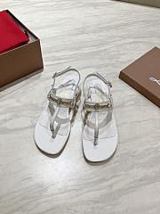 	 Christian Louboutin T-Strap Sandals in white leather - 1