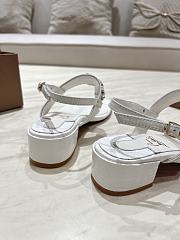 	 Christian Louboutin T-Strap Sandals in white leather - 6