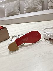 	 Christian Louboutin T-Strap Sandals in white leather - 4