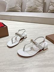 	 Christian Louboutin T-Strap Sandals in white leather - 3