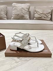 	 Christian Louboutin T-Strap Sandals in white leather - 2