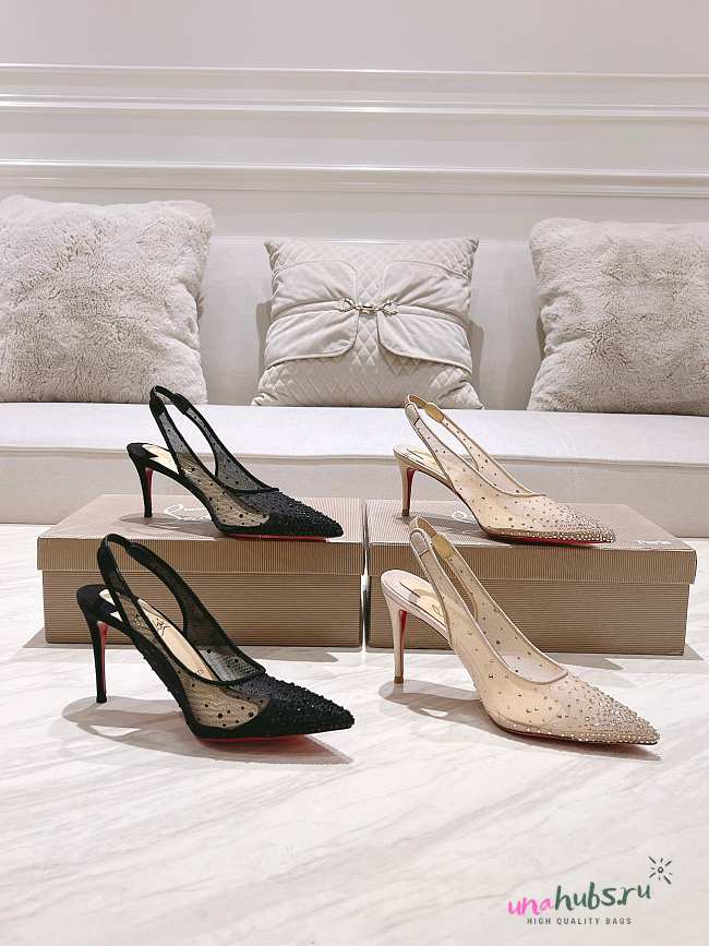 Christian Louboutin Follies Strass Sling 10cm - 1