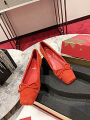 Christian Louboutin Ballerina Flats Suede Red - 5