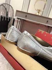 Christian Louboutin Ballerina Flats Silver Leather - 6