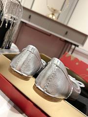 Christian Louboutin Ballerina Flats Silver Leather - 5