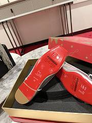 Christian Louboutin Ballerina Flats Silver Leather - 2