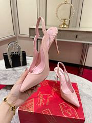 Christian Louboutin Hot Chick Pink Patent Leather Red Sole Slingback Pumps 11cm - 5