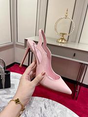 Christian Louboutin Hot Chick Pink Patent Leather Red Sole Slingback Pumps 11cm - 3