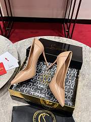 Christian Louboutin Sporty Kate 100 beige leather pumps - 4