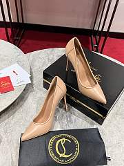Christian Louboutin Sporty Kate 100 beige leather pumps - 2