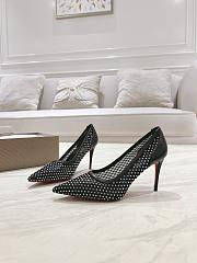 Christian Louboutin Apostropha Mesh Strass 80 Black Mesh - 4