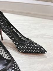 Christian Louboutin Apostropha Mesh Strass 80 Black Mesh - 5