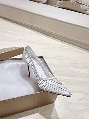 	 Christian Louboutin Apostropha Mesh Strass 80 White Mesh - 3