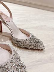 Christian Louboutin Queenissima Embellished Red Sole Slingback Pumps - 6