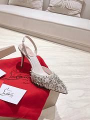 Christian Louboutin Queenissima Embellished Red Sole Slingback Pumps - 3