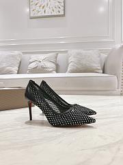 Christian Louboutin Apostropha Mesh Strass 80 Black Mesh - 1