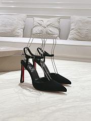 Christian Louboutin Condora Riviera Black Suede 100 Pumps - 1