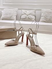 	 Christian Louboutin Condora Riviera Nude Suede 100 Pumps - 6