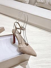 	 Christian Louboutin Condora Riviera Nude Suede 100 Pumps - 2