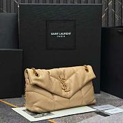YSL Puffer Small leather shoulder bag in beige  - 29x17x11cm - 5