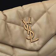 YSL Puffer Small leather shoulder bag in beige  - 29x17x11cm - 2