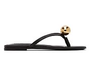 Jil Sander Black Gold Ball Thong Sandals - 5