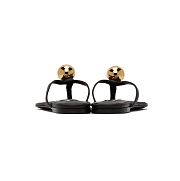 Jil Sander Black Gold Ball Thong Sandals - 2