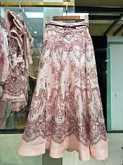 ZIMMERMANN Crush belted printed linen-blend midi skirt  - 3