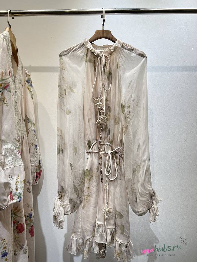 Zimmermann Natura Flutter Playsuit With Garden Print All-Over In Viscose  - 1