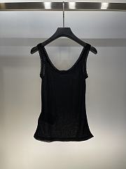 Prada Cotton Ribbed Tank Top in Black - 6