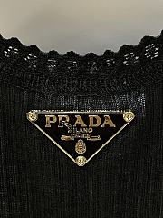 Prada Cotton Ribbed Tank Top in Black - 3