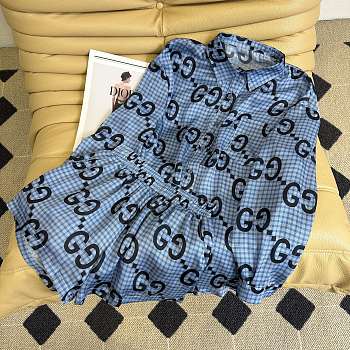 GUCCI Checked Logo-Jacquard Wool Set