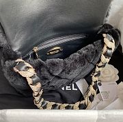 Chanel Fur Leather Flap Bag - 1.5*21.5*6.5cm - 3