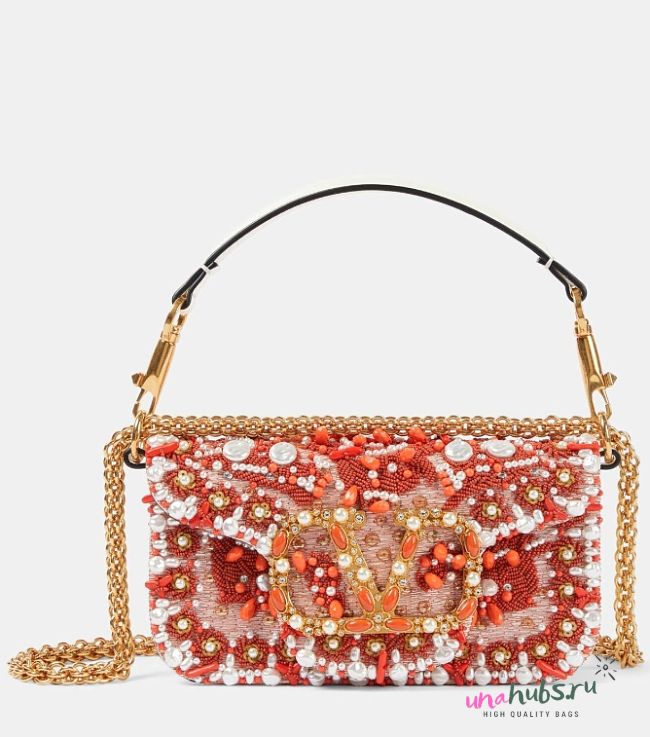 Valentino Garavani Locò Small embellished shoulder bag - 20x10.5x6cm - 1
