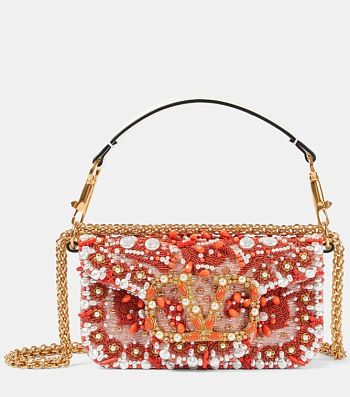 Valentino Garavani Locò Small embellished shoulder bag - 20x10.5x6cm