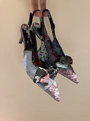 Dolce & Gabbana Printed Canvas And Brocade Slingback Pumps In Light Blue 6.5CM - 5