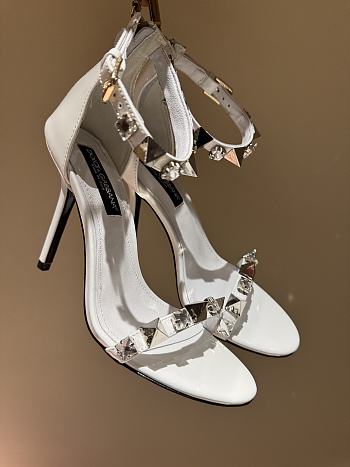 Dolce & Gabbana Crystal Embellished Ankle Strap Sandals 10CM