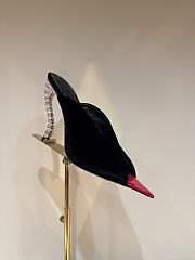 Schiaparelli Velvet Embellished Mules in Black Suede 10.5cm - 1