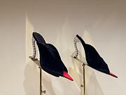 Schiaparelli Velvet Embellished Mules in Black Suede 10.5cm - 5