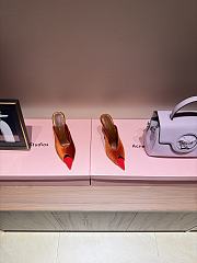 	 Schiaparelli Velvet Embellished Mules in Orange Suede 10.5cm - 5