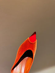 	 Schiaparelli Velvet Embellished Mules in Orange Suede 10.5cm - 3