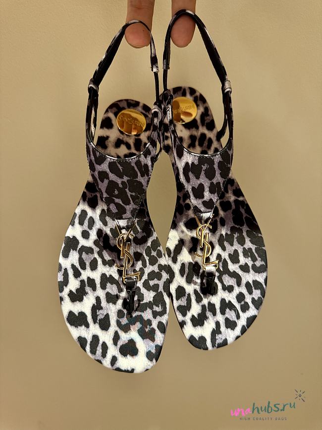 CASSANDRA wedges in leopard grosgrain - 1
