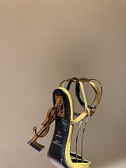 	 YSL OPYUM slingback sandals in yellow suede leather 10.5cm - 6