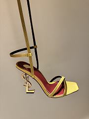 	 YSL OPYUM slingback sandals in yellow suede leather 10.5cm - 5
