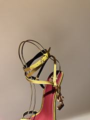 	 YSL OPYUM slingback sandals in yellow suede leather 10.5cm - 2